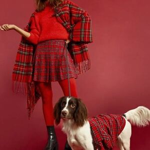 ⭐Red Tartan Checked Poncho Cape⭐